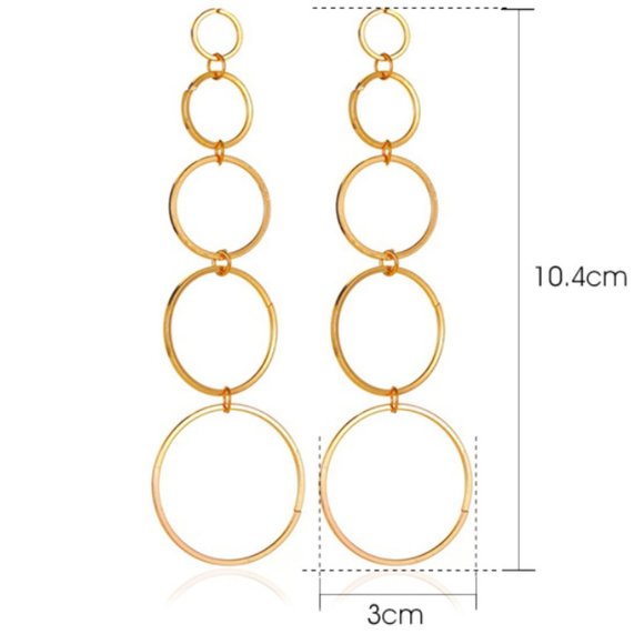 Dangle Hoops - Picture 4 of 8